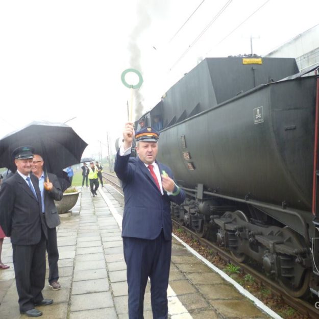 Przejazd pociągu retro