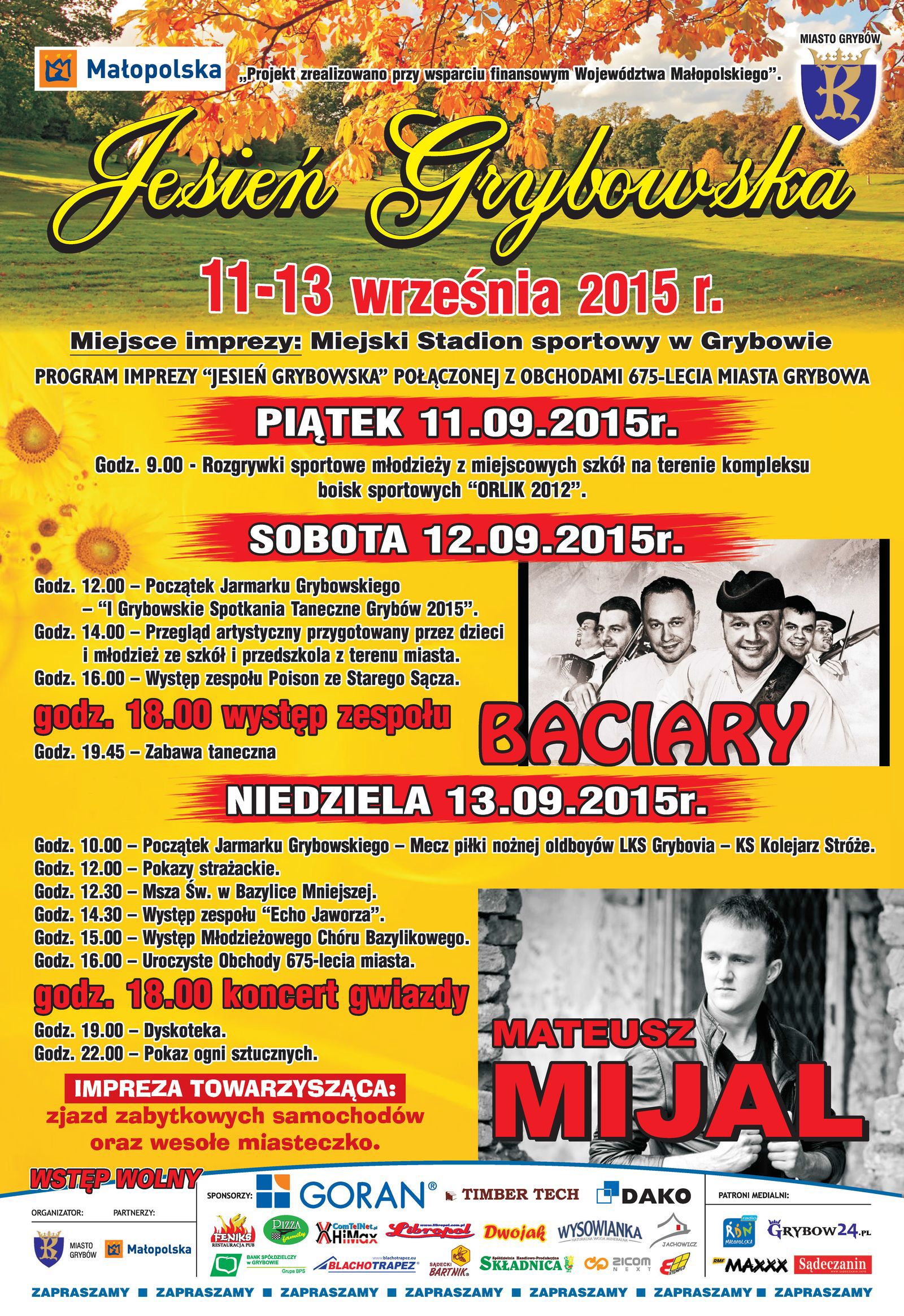 Plakat "Jesień Grybowska 2015"