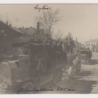 Grybów. Przemarsz wojsk w 1915 roku
