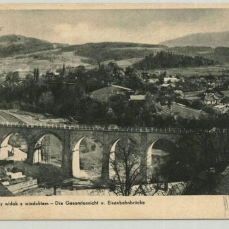 Grybów. Ogólny Widok z wiaduktem