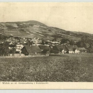 Grybów. Widok na ulicę Grunwaldzką i Kościuszki