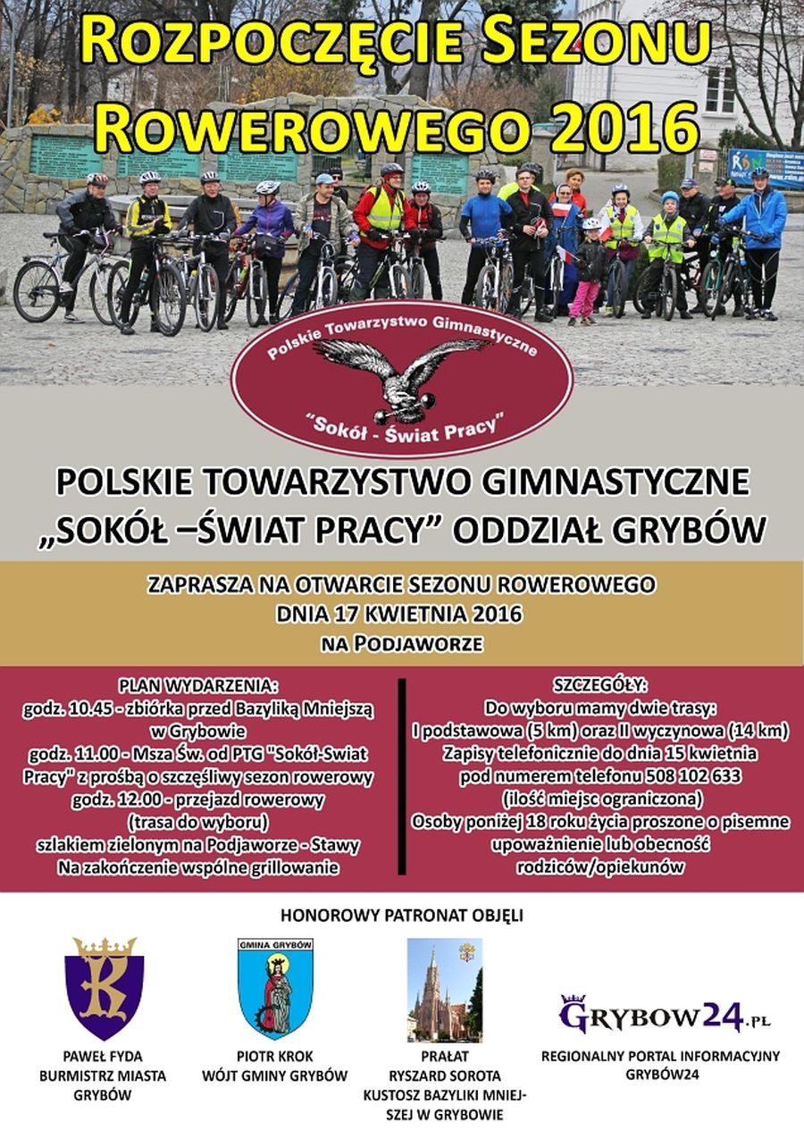 Plakat: Otwarcie sezonu rowerowego