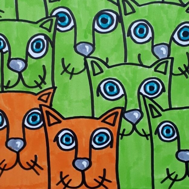 Prace uczniów z SP1 - inspiracja zwierzęcymi obrazami Regent Art