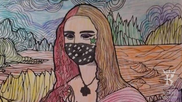 Prace plastyczne szóstoklasistów z SP1 - Mona Lisa