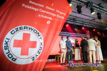 Wyróżnieni stoją na scenie w szeregu - za moment wręczenie odznaczeń