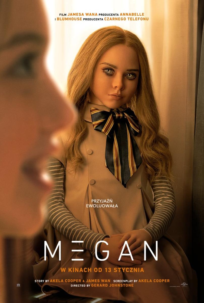 Grafika reklamowa w formie plakatu zapraszająca do kina na film M3GAN