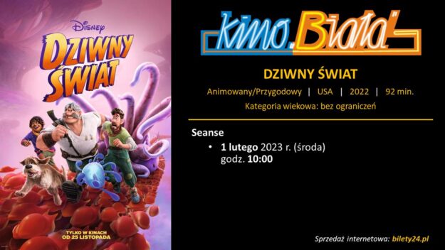 Grafika przedstawiająca harmonogram emisji filmu DZIWNY ŚWIAT