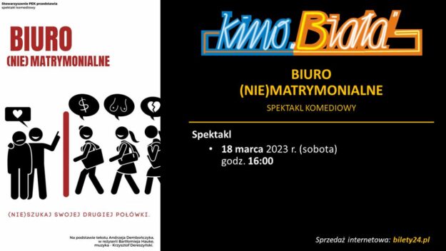 Grafika przedstawiająca harmonogram spektaklu komediowego