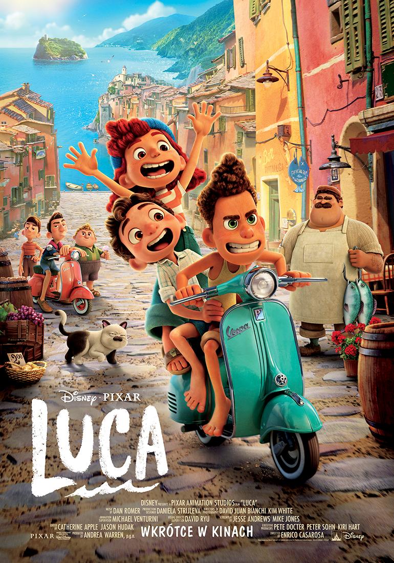 Grafika reklamowa w formie plakatu zapraszająca do kina na film LUCA