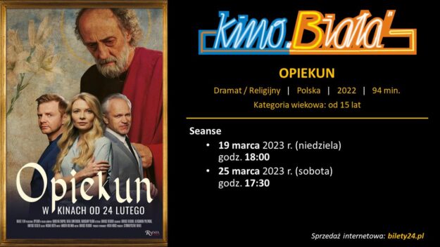 Grafika przedstawiająca harmonogram emisji filmu OPIEKUN