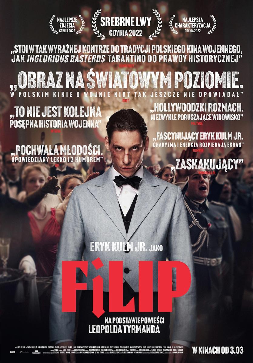 Grafika reklamowa w formie plakatu zapraszająca do kina na film FILIP