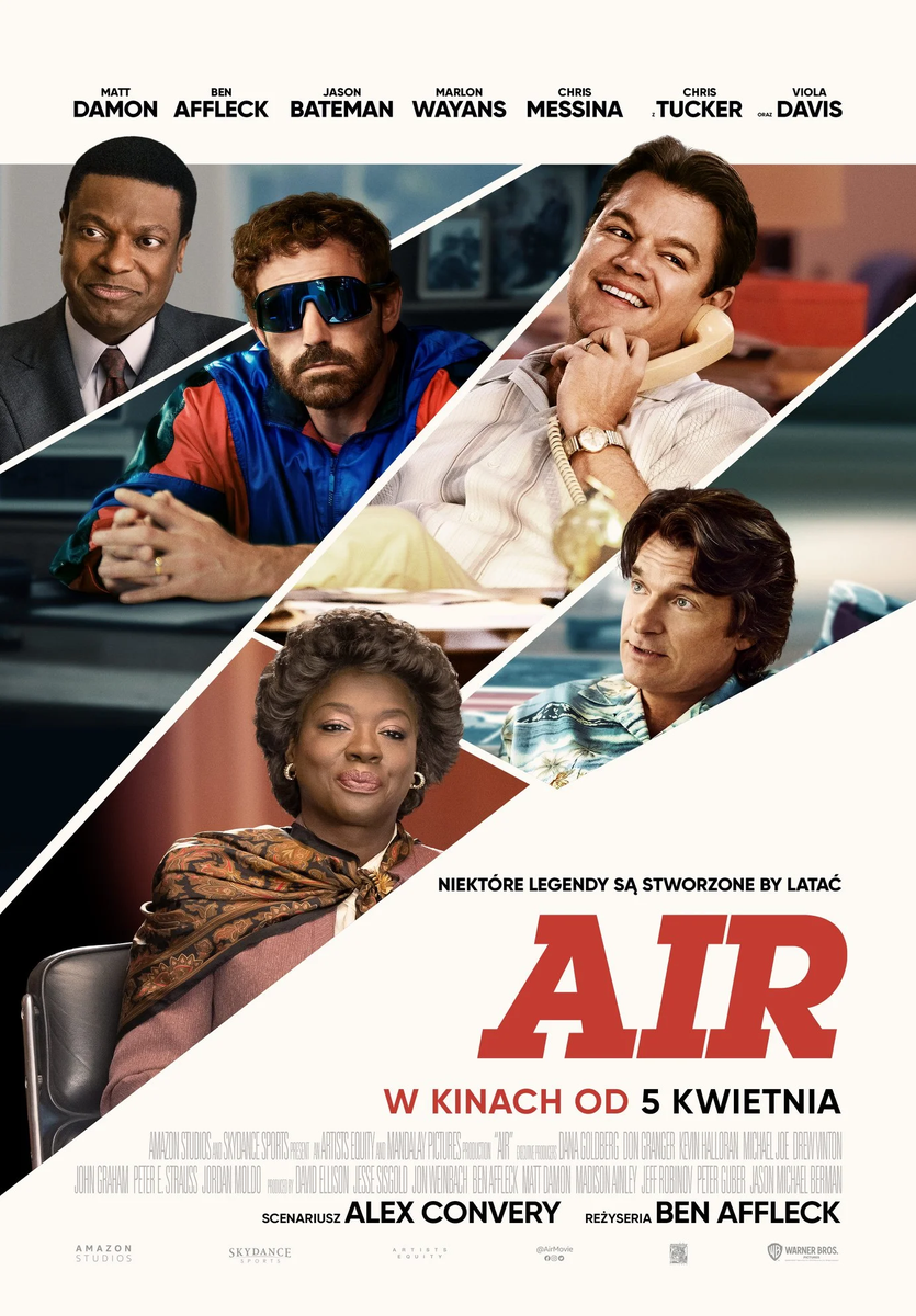 Grafika reklamowa w formie plakatu zapraszająca do kina na film AIR