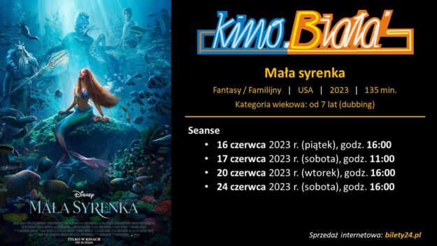 Grafika przedstawiająca harmonogram emisji filmu MAŁA SYRENKA