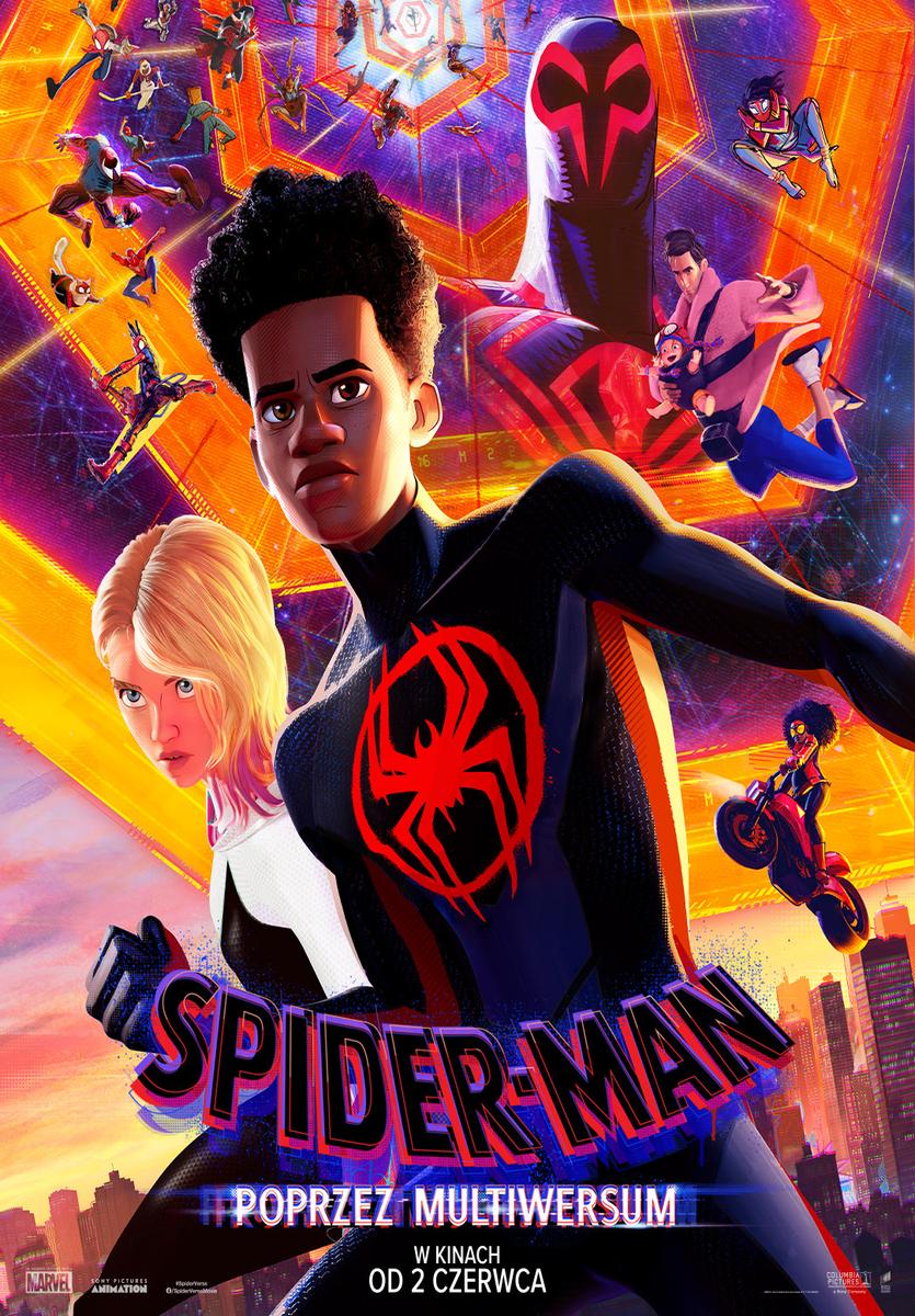 Grafika reklamowa w formie plakatu zapraszająca do kina na film SPIDER-MAN: POPRZEZ MULTIWERSUM