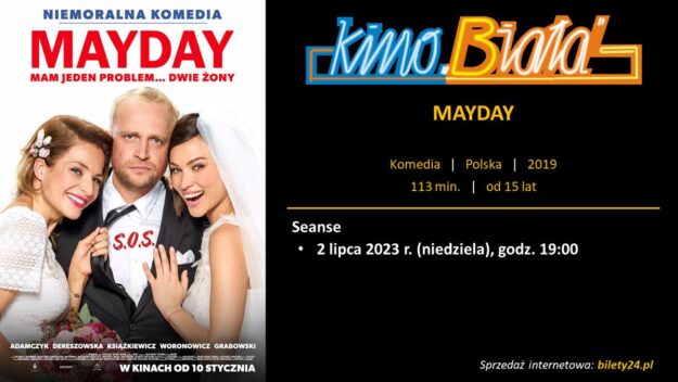 Grafika przedstawiająca harmonogram emisji filmu MAYDAY