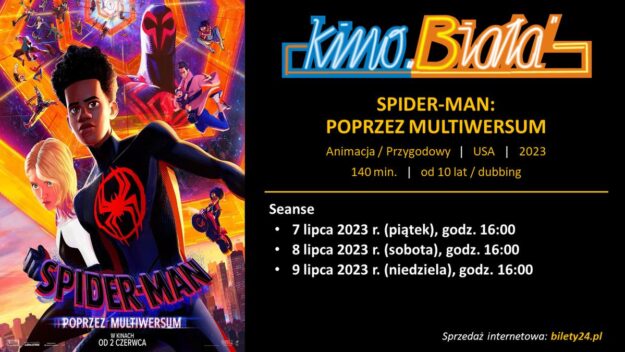 Grafika przedstawiająca harmonogram emisji filmu SPIDER-MAN: POPRZEZ MULTIWERSUM