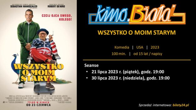 Grafika przedstawiająca harmonogram emisji filmu WSZYSTKO O MOIM STARYM