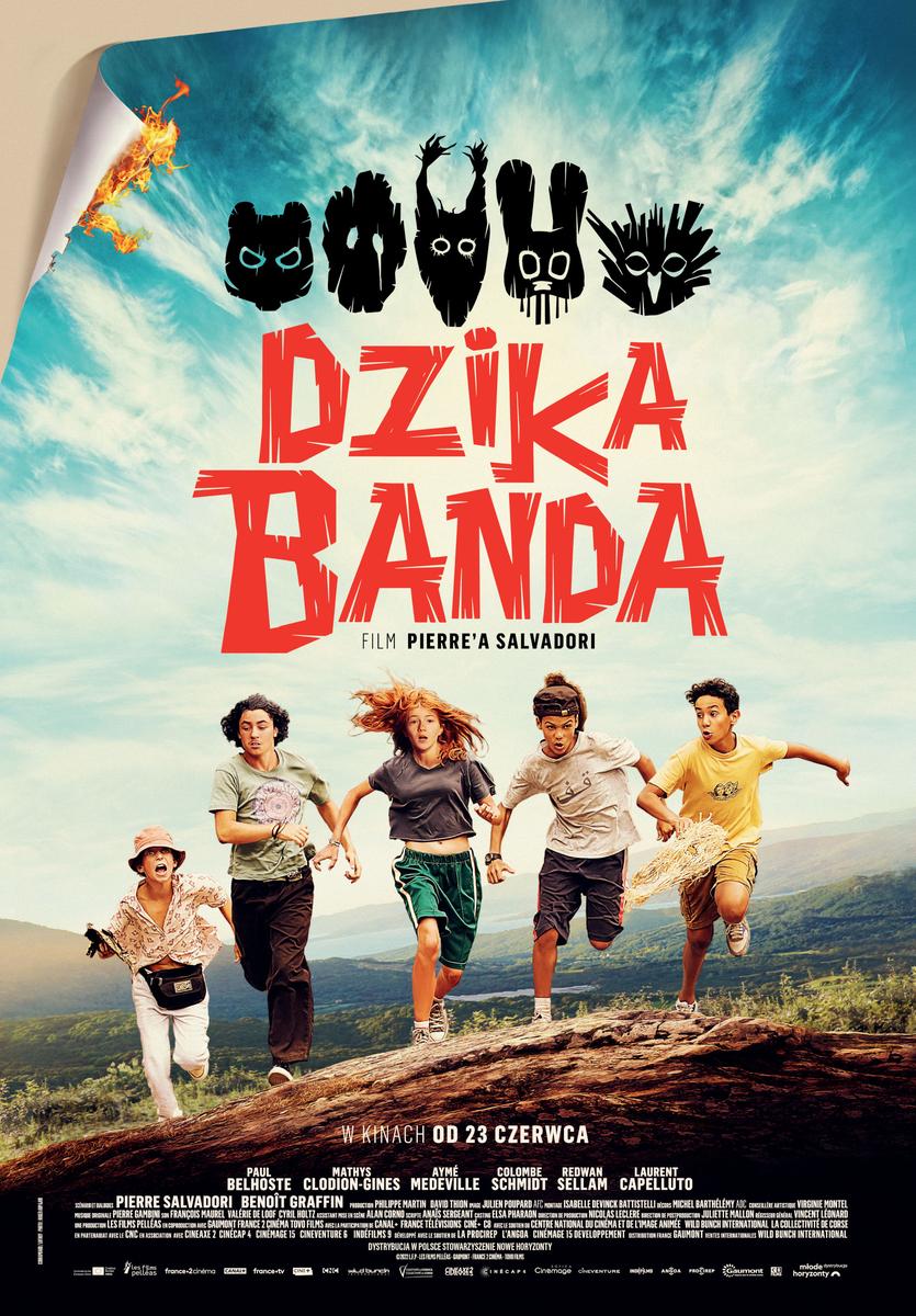 Grafika reklamowa w formie plakatu zapraszająca do kina na film DZIKA BANDA
