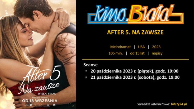 Grafika przedstawiająca harmonogram emisji filmu AFTER 5. NA ZAWSZE