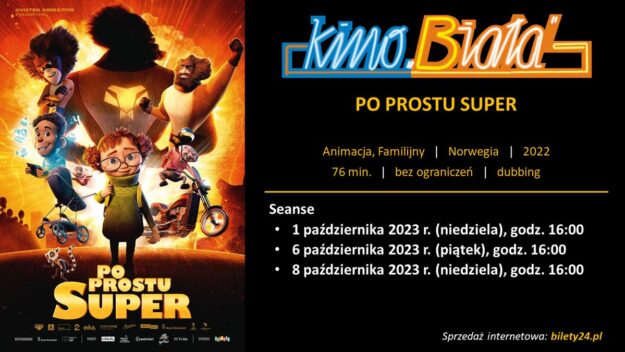Grafika przedstawiająca harmonogram emisji filmu PO PROSTU SUPER