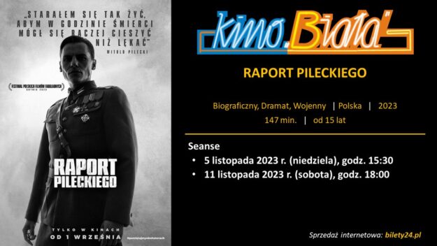Grafika przedstawiająca harmonogram emisji filmu RAPORT PILECKIEGO