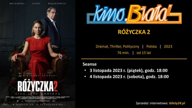 Grafika przedstawiająca harmonogram emisji filmu RÓŻYCZKA 2