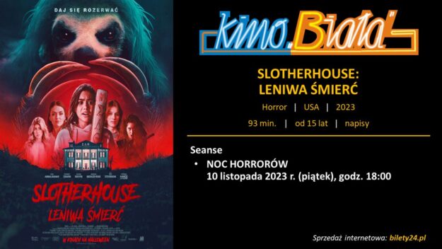 Grafika przedstawiająca harmonogram emisji filmu SLOTHERHOUSE: LENIWA ŚMIERĆ