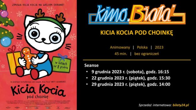 Grafika przedstawiająca harmonogram emisji filmu KICIA KOCIA POD CHOINKĘ