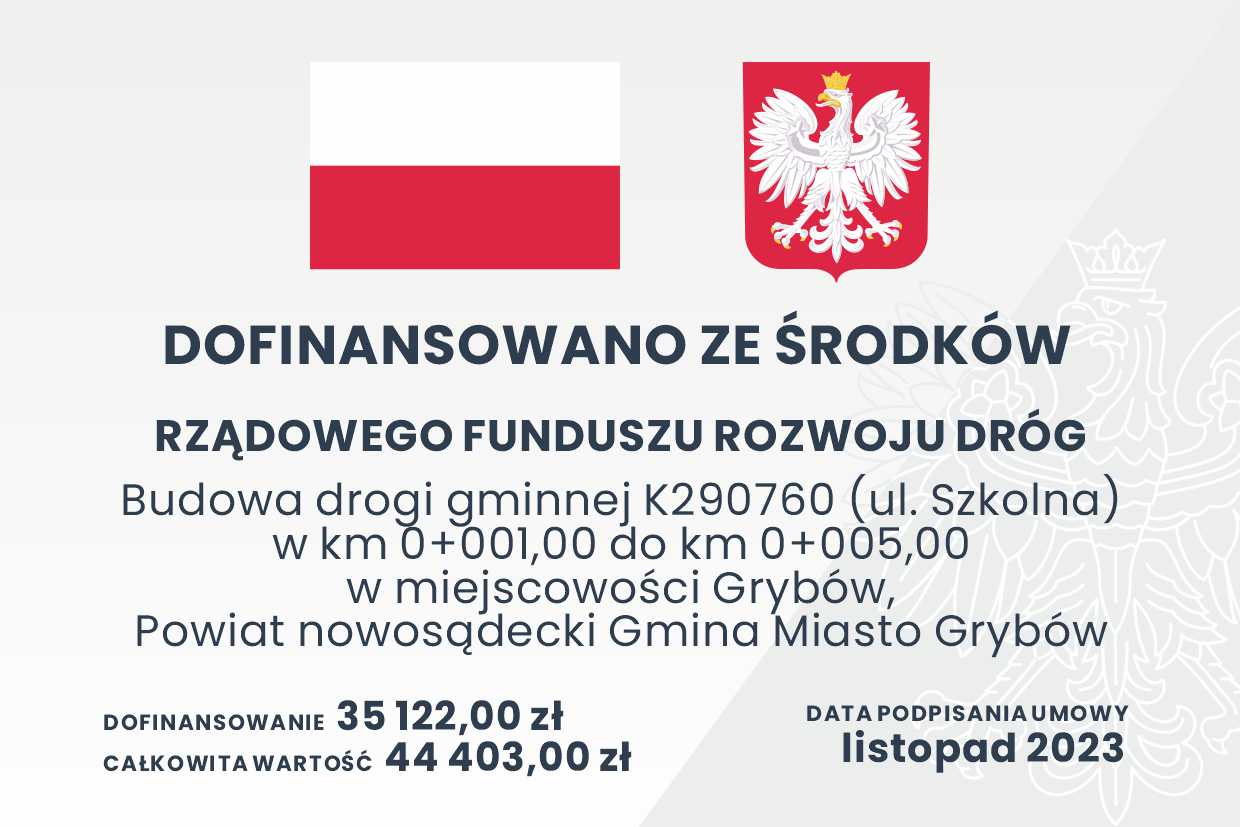 Tablica zawierająca podstawowe informacje związane z realizowanym projektem (źródło finansowania, wartość, nazwę zadania itp.)