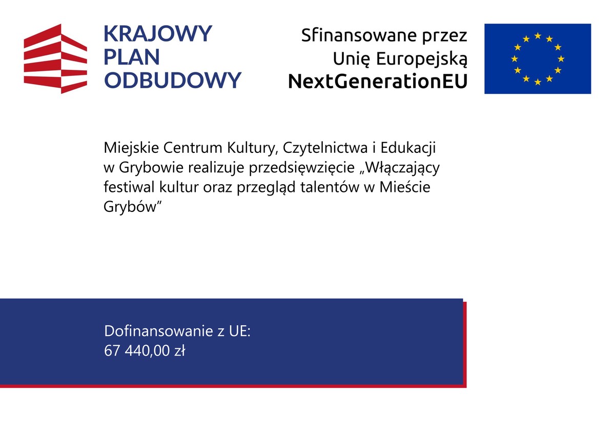 Tablica zawierająca informacje: nazwa i źródła finansowania programu wraz z logotypami