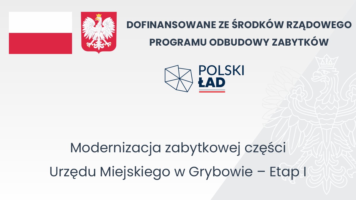 Grafika przedstawiająca źródło dofinansowania oraz nazwę realizowanego zadania