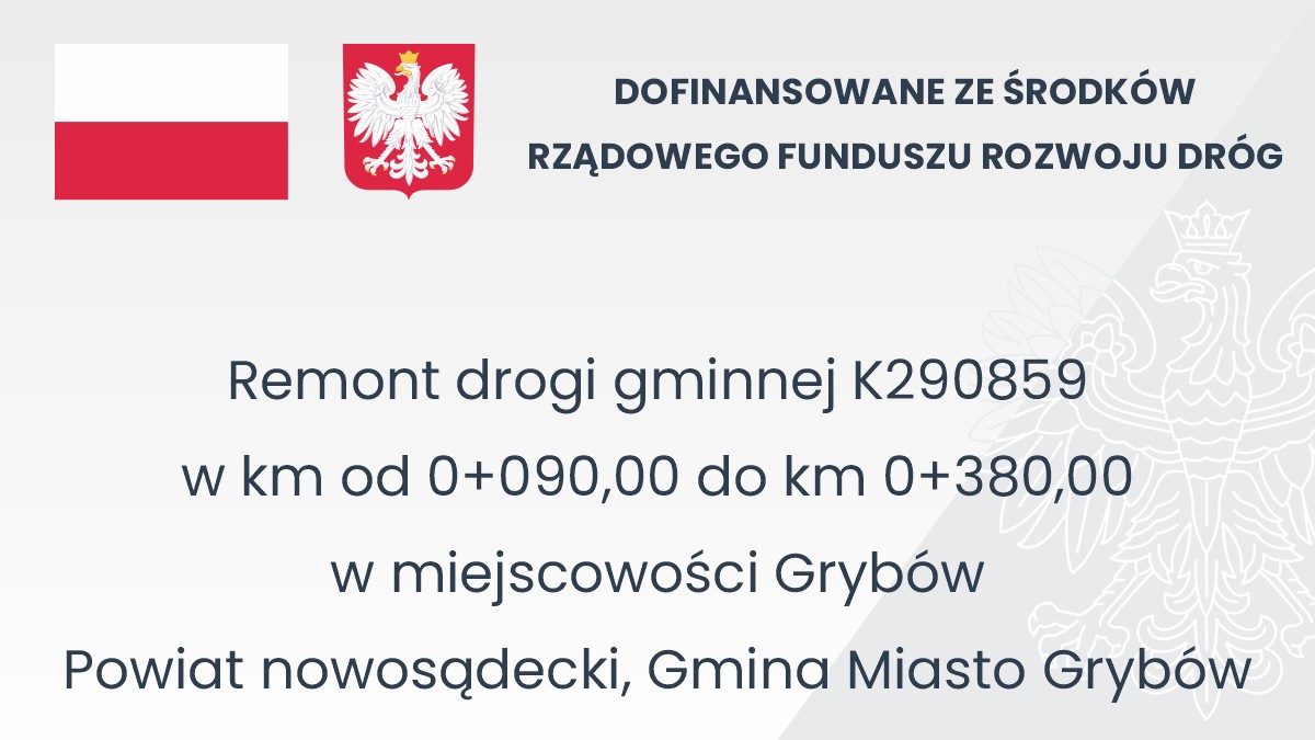 Grafika przedstawiająca źródło dofinansowania oraz nazwę realizowanego zadania