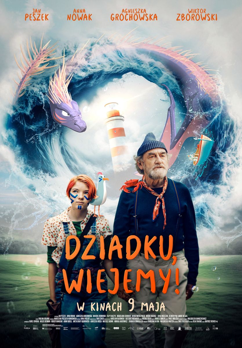 Grafika reklamowa w formie plakatu zapraszająca do kina na film