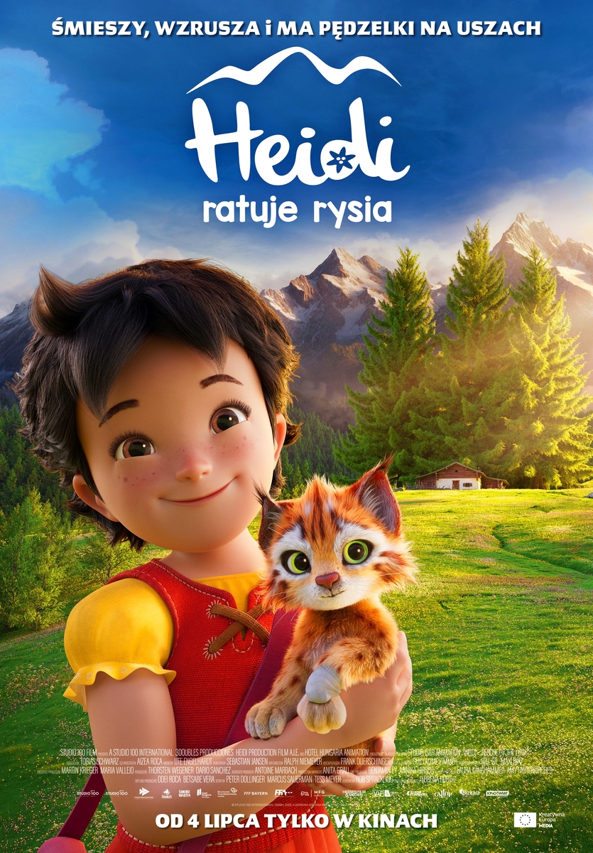 Grafika reklamowa w formie plakatu zapraszająca do kina na film