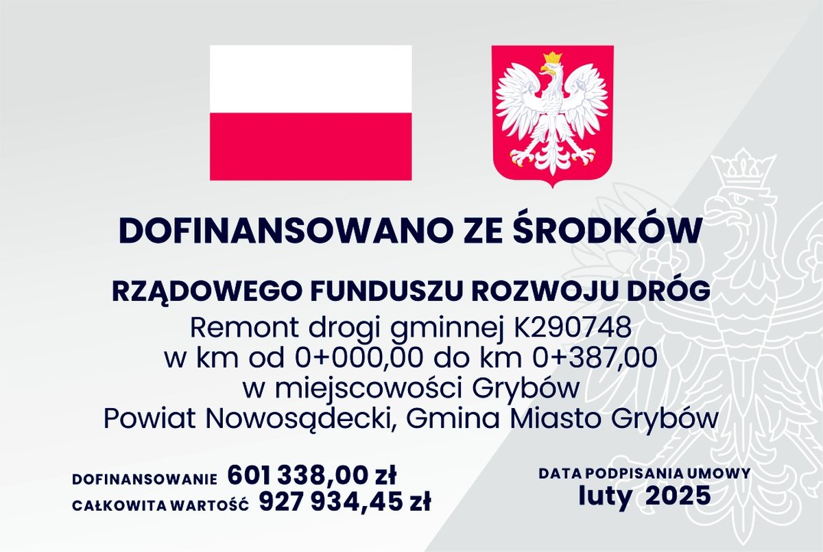 Grafika przedstawiająca źródło dofinansowania oraz nazwę realizowanego zadania