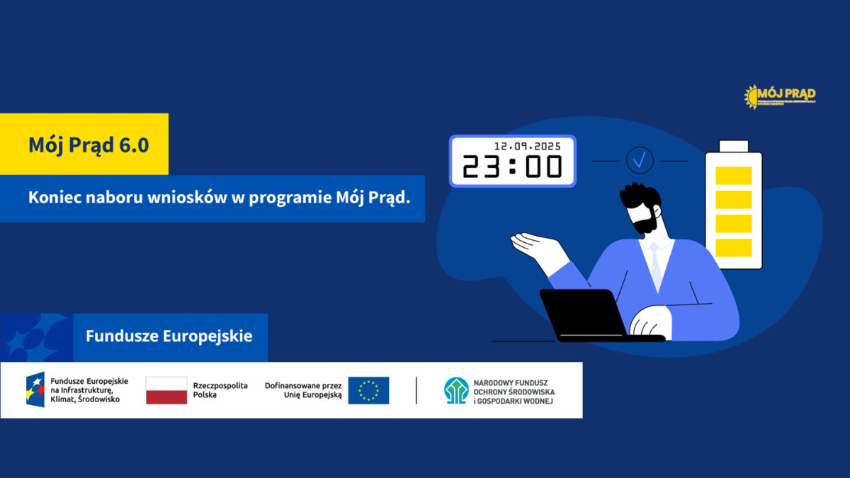 Grafika tematyczna zawierająca zestaw logotypów oraz nazwę realizowanego programu