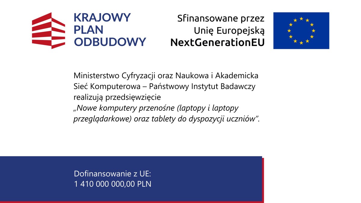 Zestawienie logotypów, nazwa realizowanego przedsięwzięcia oraz kwota zestawienia - przestawiona w formie tablicy informacyjnej