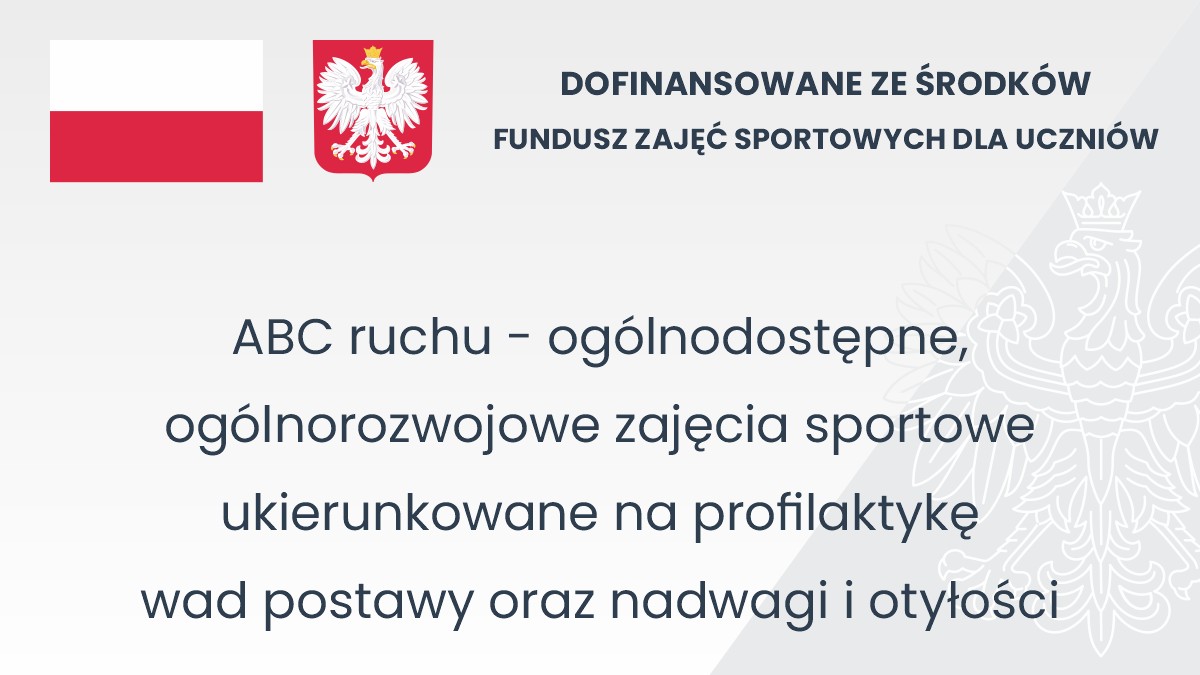 Grafika przedstawiająca logotyp źródła dofinansowania oraz nazwę realizowanego zadania