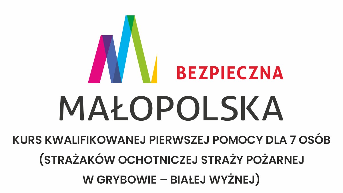 Grafika przedstawiająca logotyp źródła dofinansowania oraz nazwę realizowanego zadania