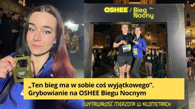 Kolaż zdjęć uczestników OSHEE Biegu w Krakowie