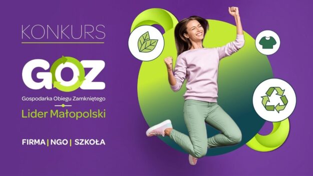 Grafika dekoracyjna związana tematycznie z GOS (Gospodarka Obiegu Zamkniętego)