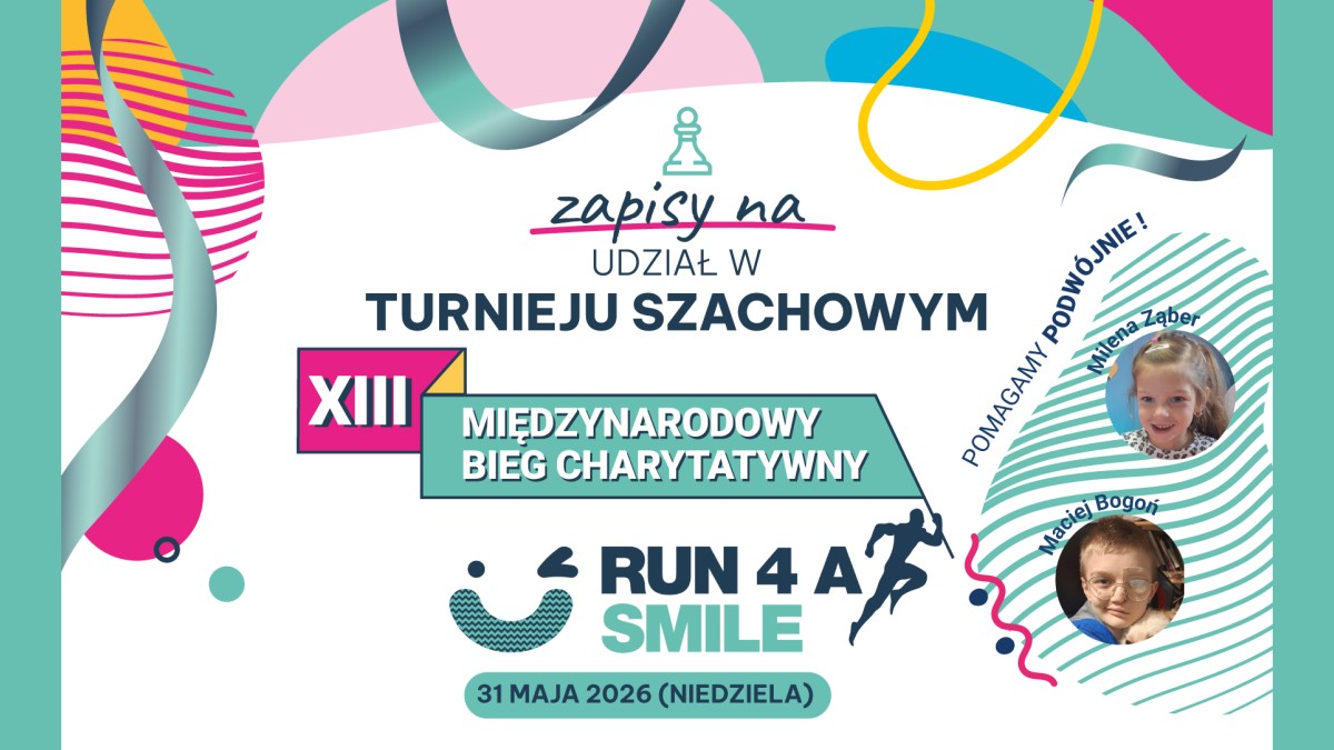 Grafika tematyczna zapraszająca do udziału w turnieju szachowym