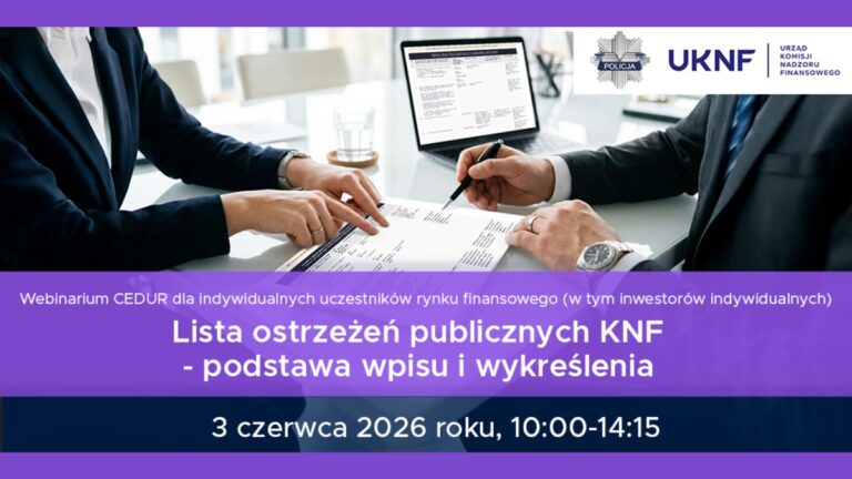 Grafika tematyczna zapraszająca do udziału w webinarium