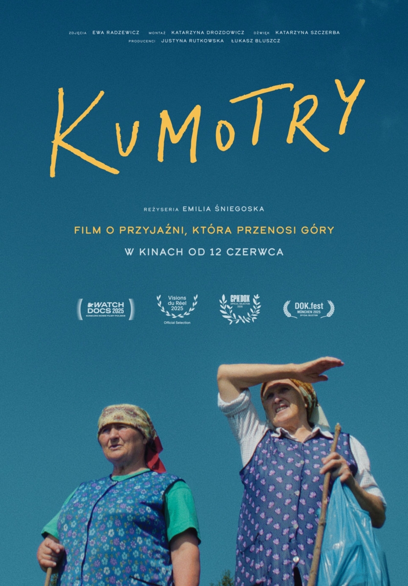 Grafika reklamowa w formie plakatu zapraszająca do kina na film KUMOTRY