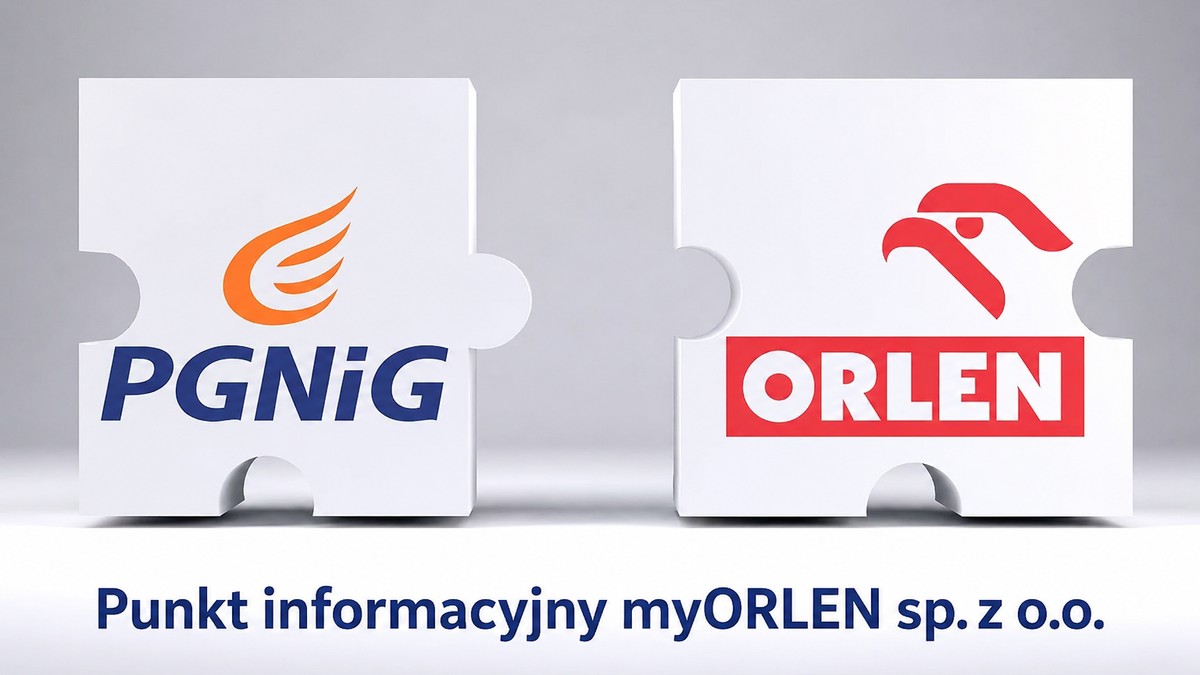 Grafika przedstawiająca dwa klocki puzzle l logotypami dwóch firm