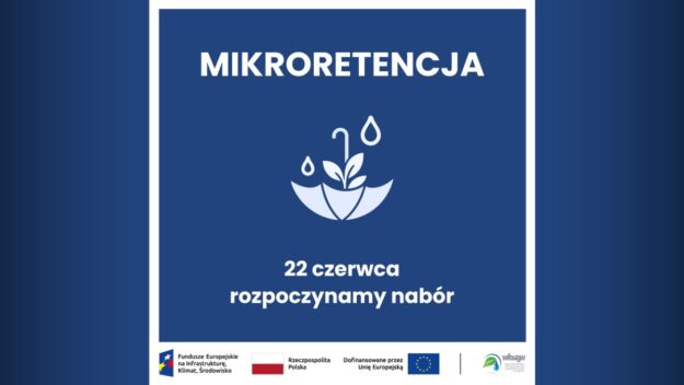 Grafika zapraszająca do udziału w projekcie związanym z miklroretencją