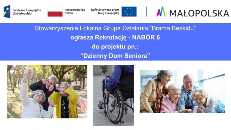 Rekrutacja do projektu „Dzienny Dom Seniora” – Nabór 6 Grafika tematyczna zachęcająca do udziału w projekcie