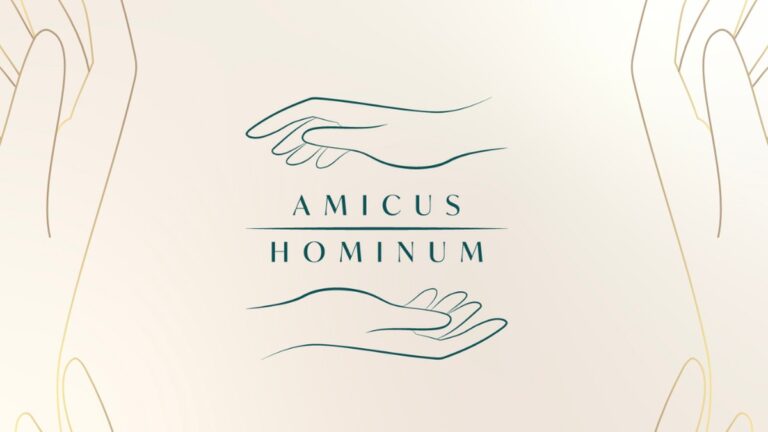 XXI edycja Nagrody Amicus Hominum 2026! Grafika przedstawiająca logotyp konkursu AMICUS HOMINUM
